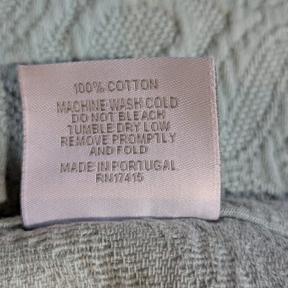 Linea Casa by Sferra Standard Shams Matelasse Dusty Blue Preppy Cottagecore - Picture 5 of 9